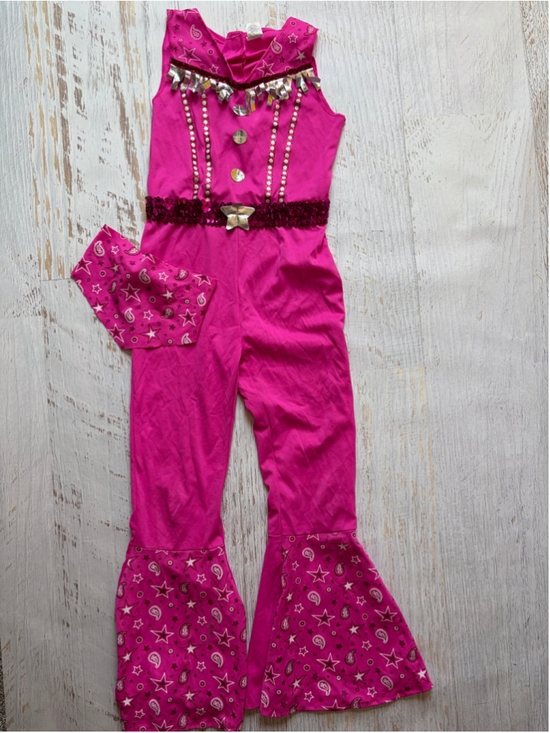 Unbranded Other - Girls Unbranded Pink Cowgirl Costume Jumpsuit One Size